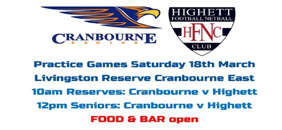 Cranbourne V Highett Practice Match