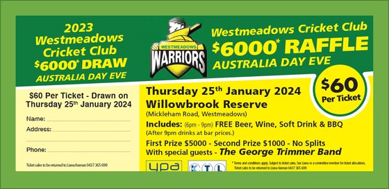 WCC 23/24 $6K REVERSE RAFFLE