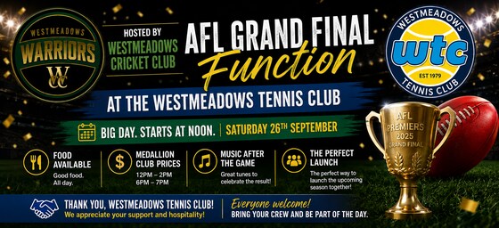 AFL Grand Final Function 2026