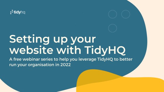 Setting up your website with TidyHQ