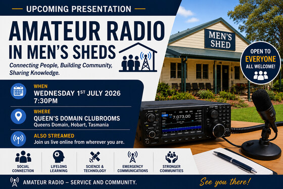 July Presentation – Community Outreach – Men’s Sheds and Amateur Radio