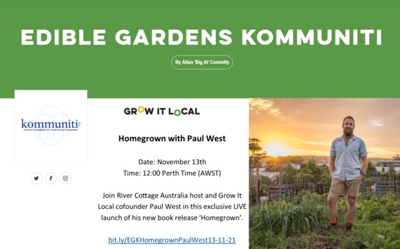 Edible Gardens Kommuniti - HOMEGROWN WITH PAUL WEST