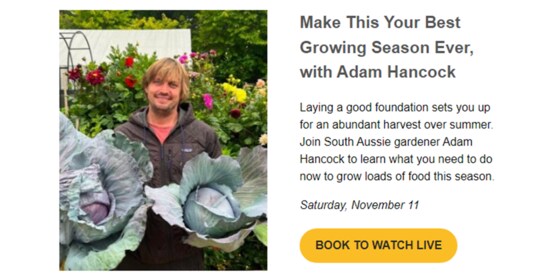 Edible Gardens Kommuniti - MAKE THIS YOUR BEST GROWING SEASON EVER, WITH ADAM HANCOCK