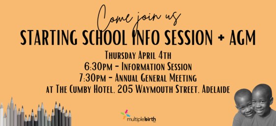 Starting School Info Session + AGM 2024
