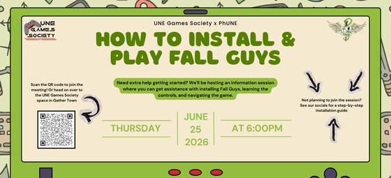 Games Night Information Session | UNE Games Society x PhUNE