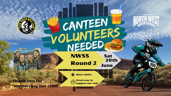 NWSS R2 Tom Price CANTEEN VOLUNTEERS Saturday 20th June 2026