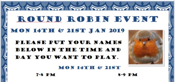 Pre-Season Round Robin - Week 1