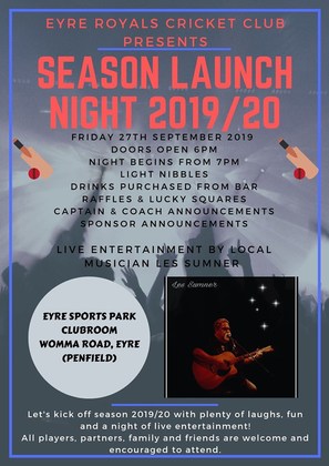 Eyre Royals Cricket Club  Season Launch