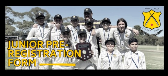 Juniors - Pre-Registration Form (Current Players Only)