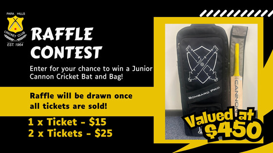 JUNIOR RAFFLE - JUNIOR CANNON CRICKET SET