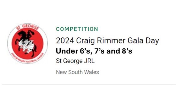 St George Junior League Gala Day 6s-8s. Saturday 17th August 2024