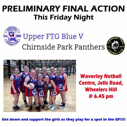 Upper Gully Blue Netball Preliminary Final