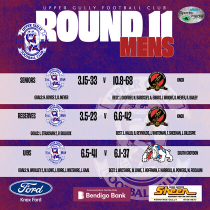 Seniors Round 11 vs Knox