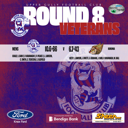 Vet's Round Eight vs Boronia