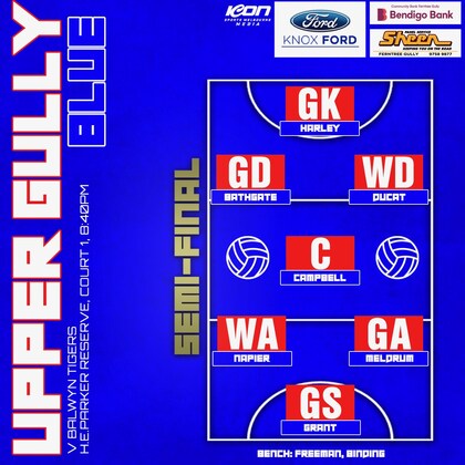 Upper Gully Blue Netball Semi Final