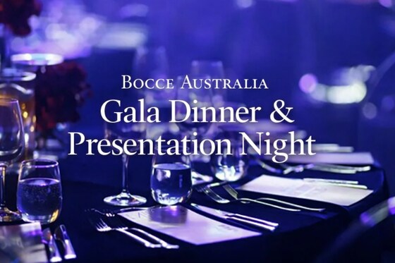 Gala Dinner & Presentation Night - 2026 Bocce Australia Championships 