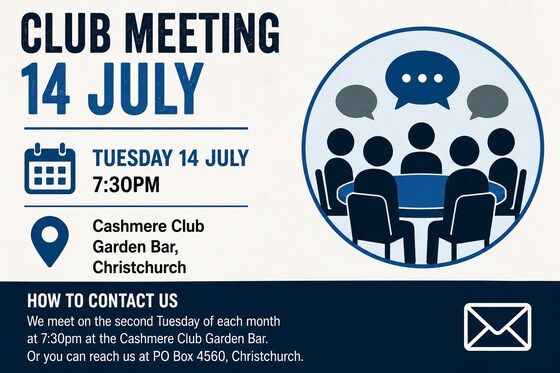 Monthly Club Meeting - 14 July