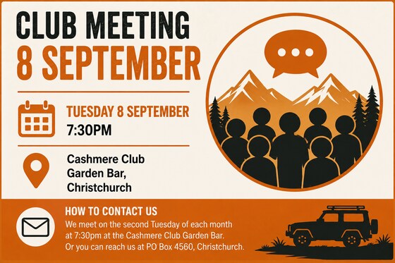 Monthly Club Meeting - 8 September