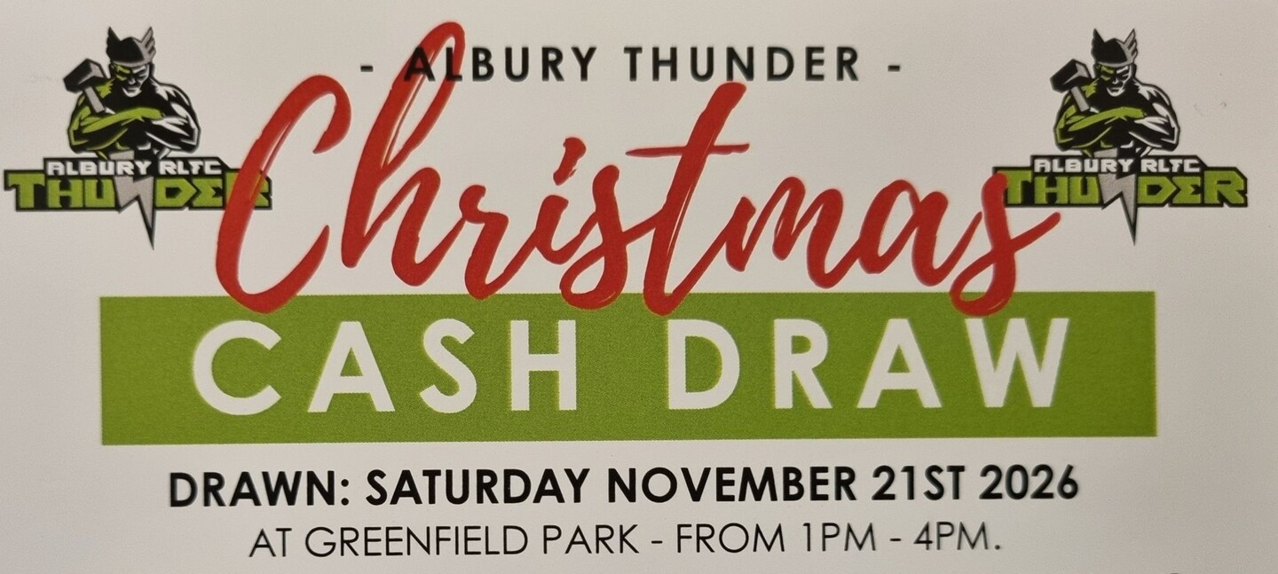 2026 Albury Thunder Christmas Cash Draw