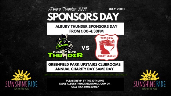 Thunder v Temora - 2024 Sponsors Day
