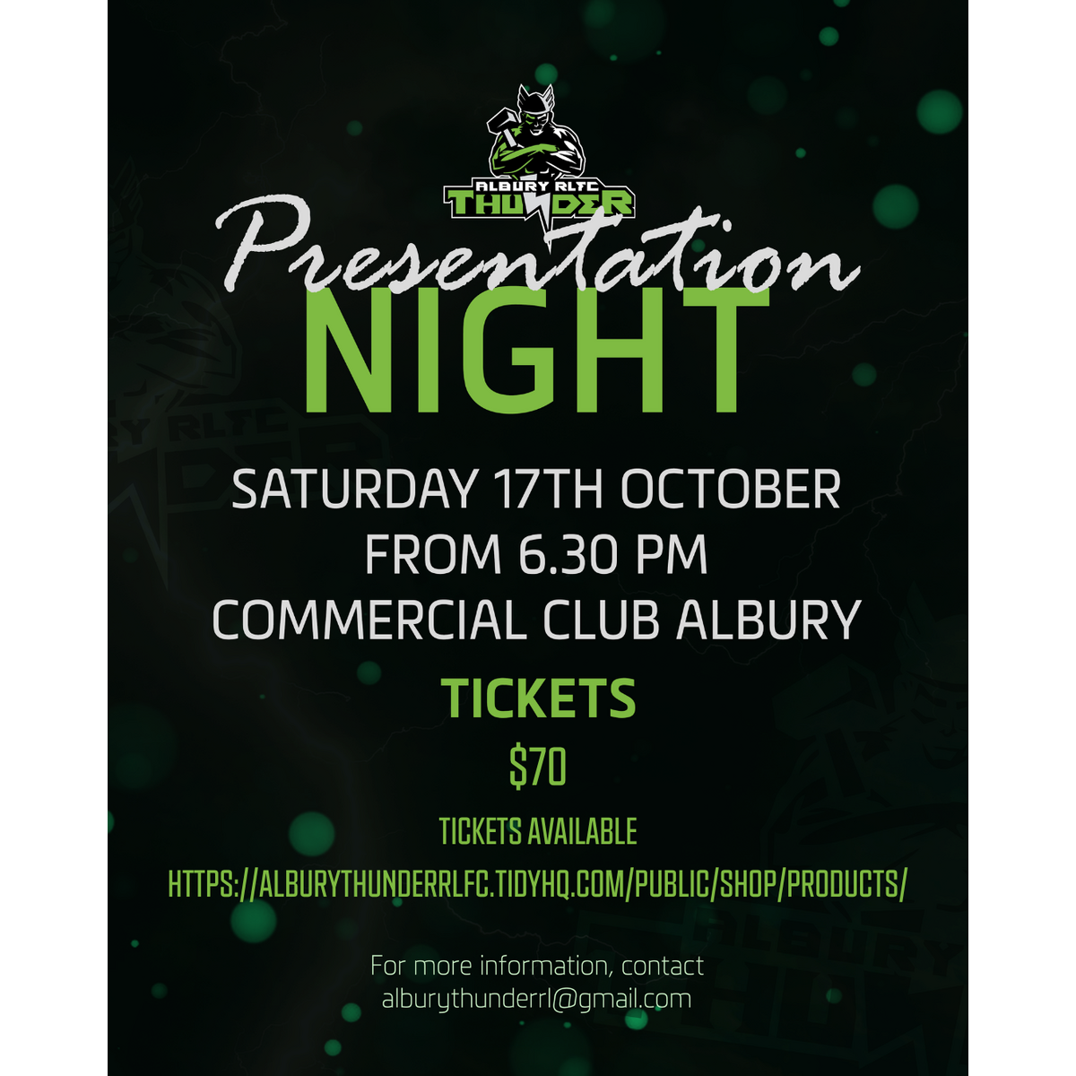 Albury Thunder Presentation Night