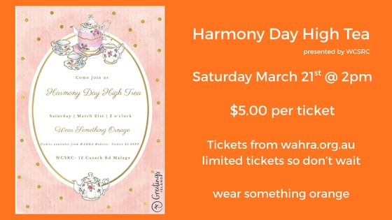 Harmony Day High Tea by WCSRC