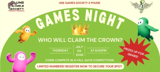 Games Night | UNE Games Society x PhUNE