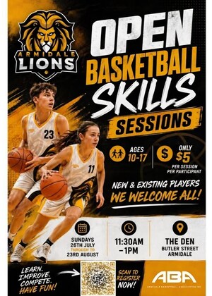 Open Skills Session 5: Sunday 23 Aug  - 11.30am-1pm $5pp 