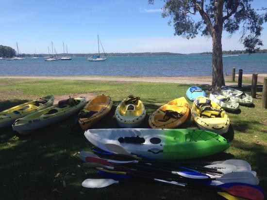 Canoeing on Lake Macquarie