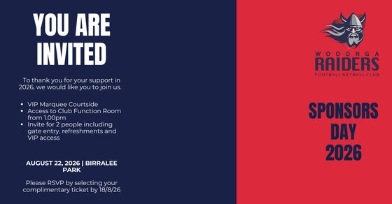 WRFNC - SPONSORS DAY - SAT 22/8/26