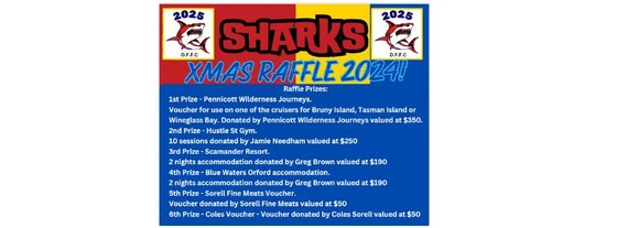 Sharks Xmas Raffle 2024