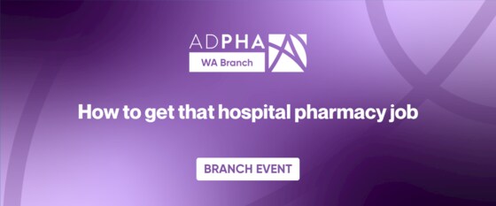 AdPha Event: How to get that hospital pharmacy job