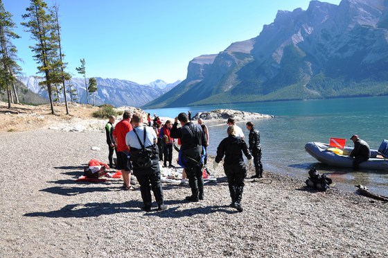 Banff Lake Clean up - Lk Minnewanka Cliff's Dive Site