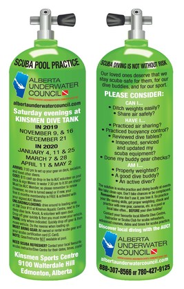 AUC's Kinsmen Scuba Pool Practice Jan 25/20