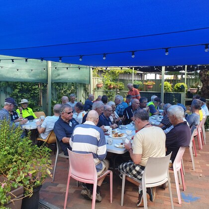 Morning tea with fresh baked scones, jam and cream