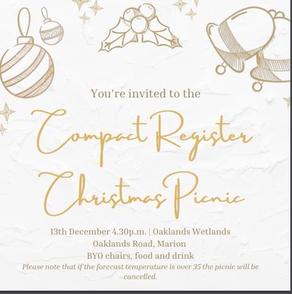 Compact Register Christmas Picnic - Sunday 13th December 2020