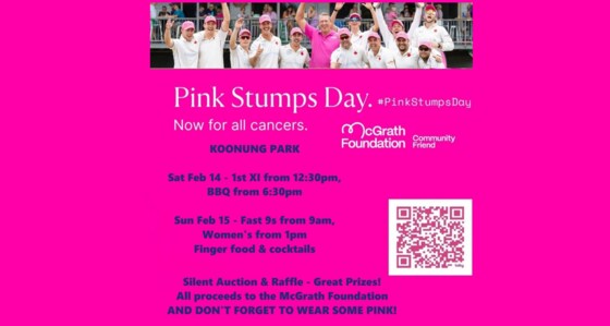 Bulleen CC Pink Stumps Day