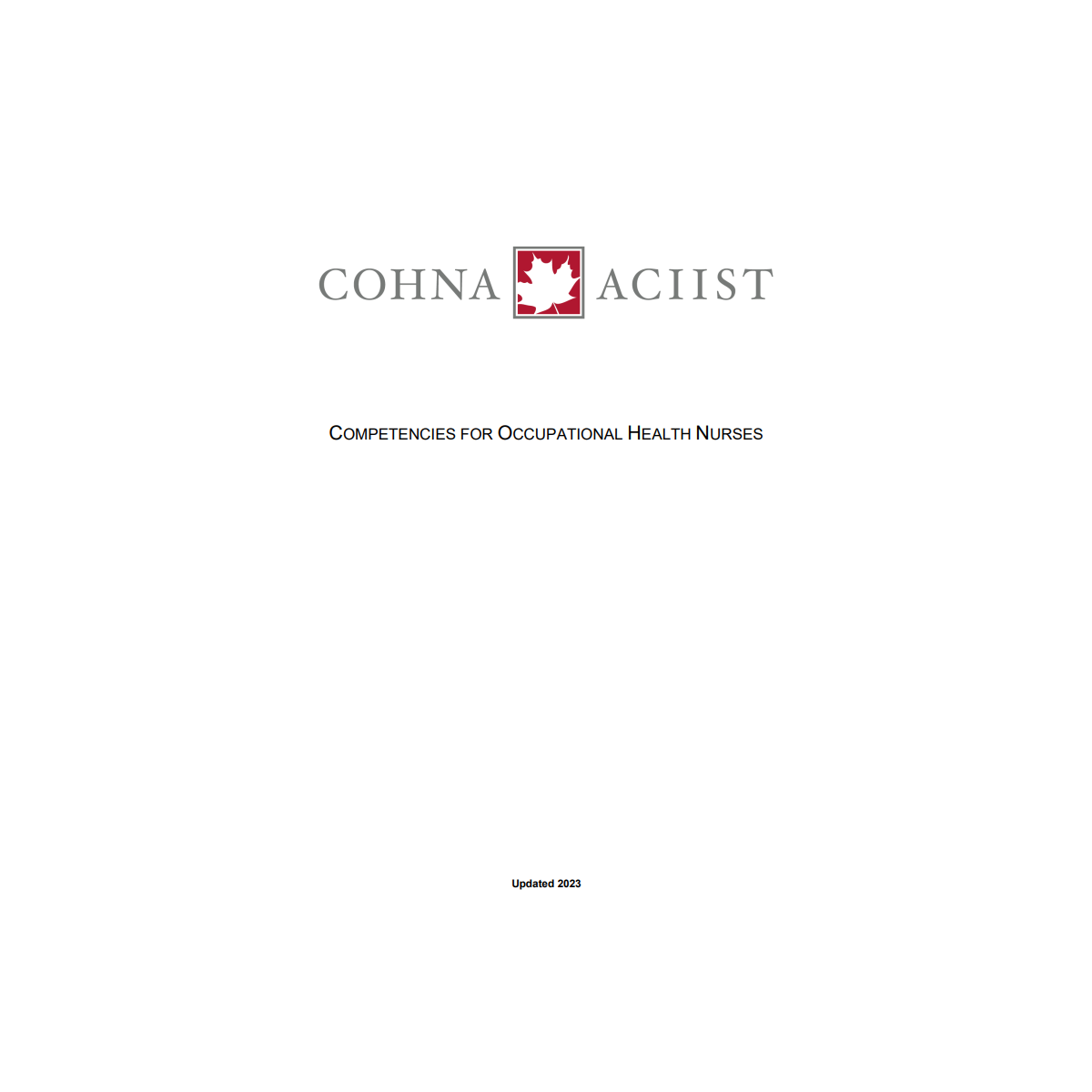 National Competencies for OHNs