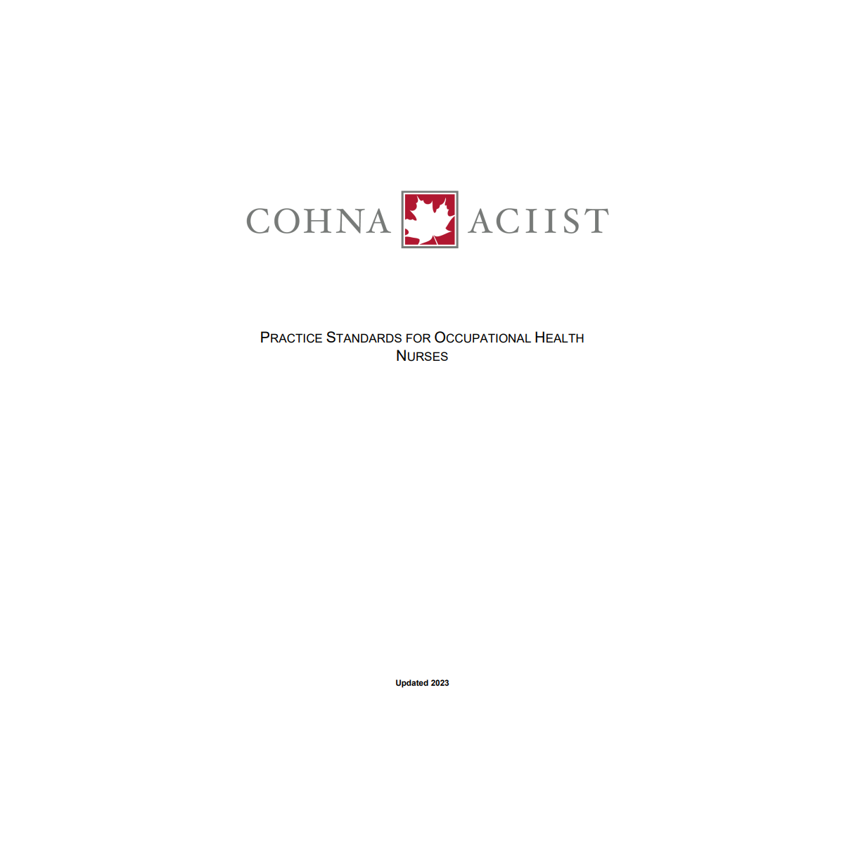 National Practice Standards for OHNs