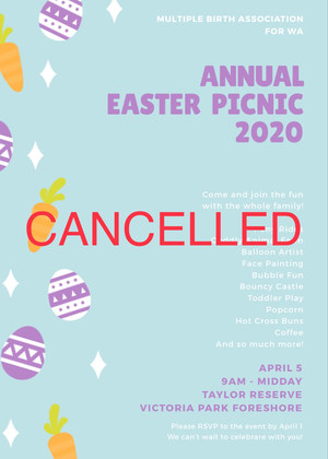CANCELLED! MBAWA ANNUAL EASTER PICNIC