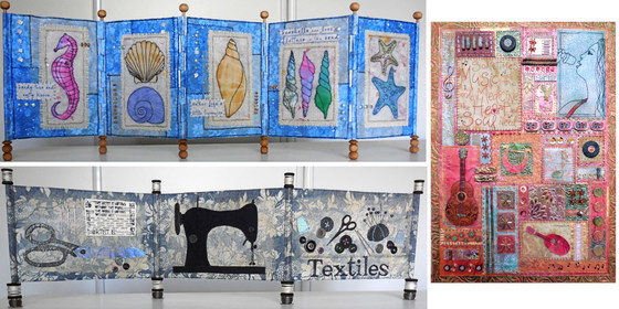 June meeting - A Textile Journey & Textile collage using fabric paper.