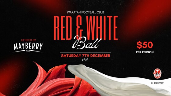 Waratah Football Club Red and White Ball