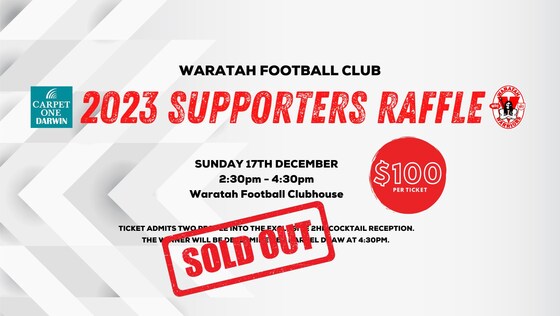 2023 WARATAH FC SUPPORTER RAFFLE TICKET