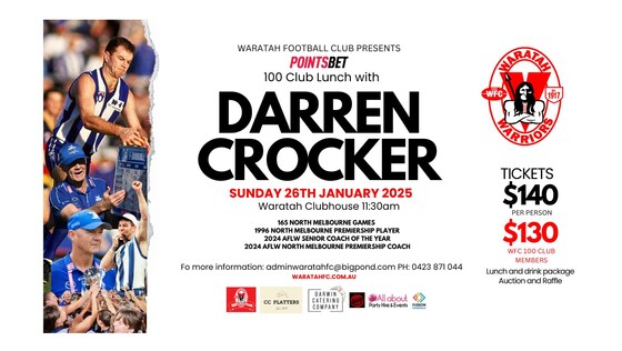 Waratah 100 Club - Darren Crocker Lunch