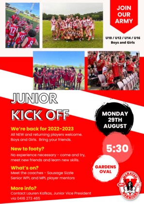 Junior Kick Off 2022-2023