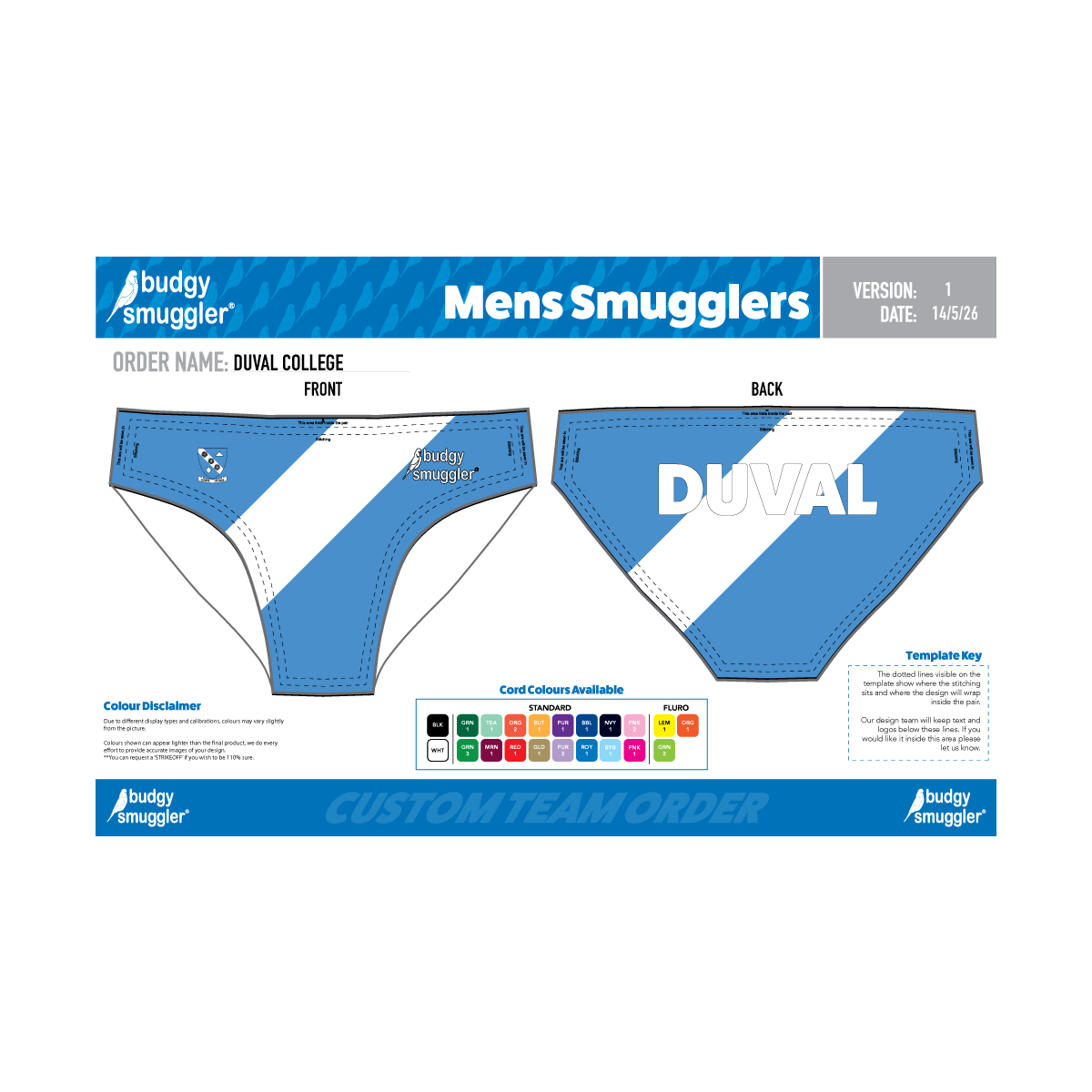 Mens Budgy Smugglers