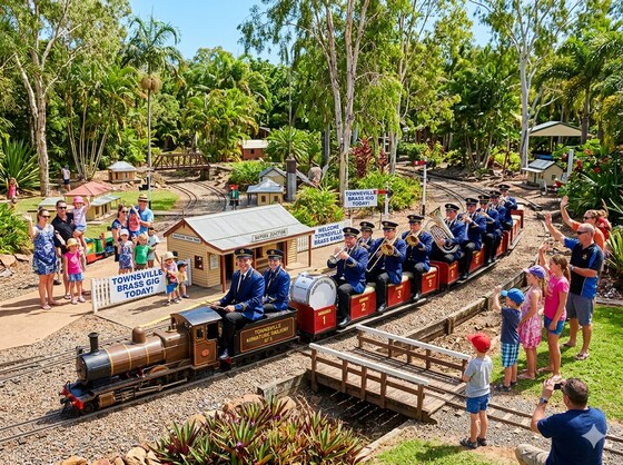 Brolga Brass Playing at the Townsville Train Park