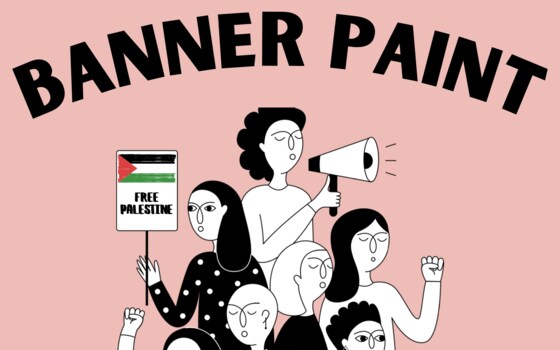 Pro-Palestine Banner Paint